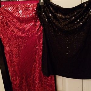 Bundle sequin tube tops